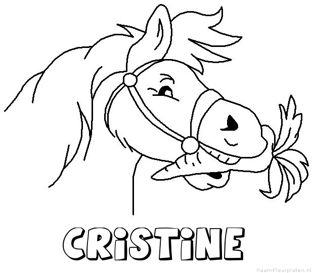 Cristine paard van sinterklaas kleurplaat