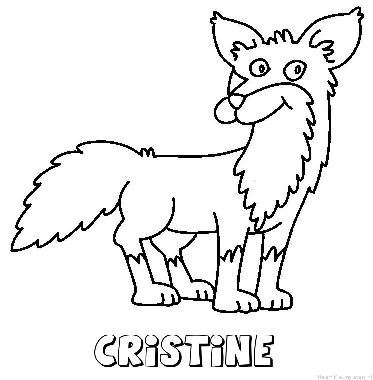 Cristine vos kleurplaat