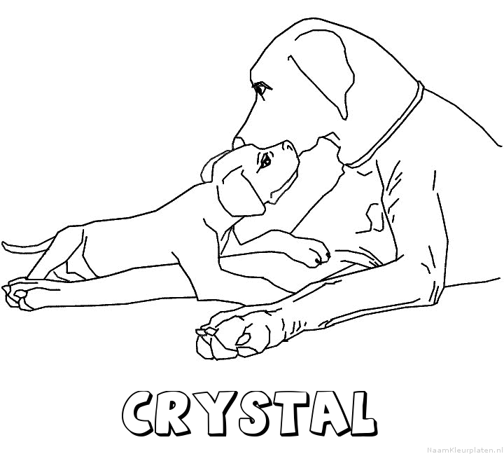 Crystal hond puppy kleurplaat