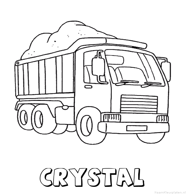 Crystal vrachtwagen kleurplaat