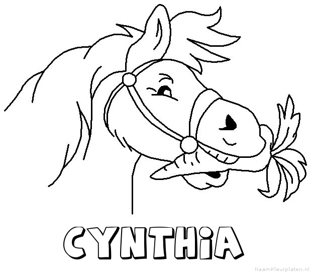 Cynthia paard van sinterklaas kleurplaat