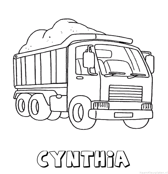 Cynthia vrachtwagen kleurplaat