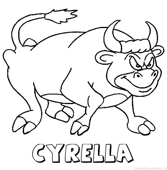 Cyrella stier kleurplaat