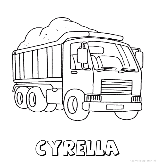 Cyrella vrachtwagen kleurplaat