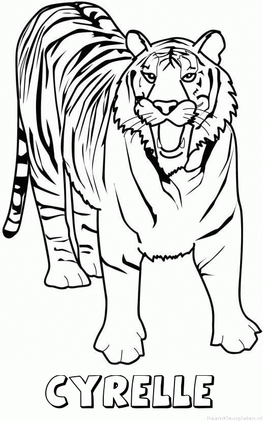 Cyrelle tijger 2 kleurplaat