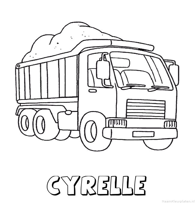 Cyrelle vrachtwagen kleurplaat