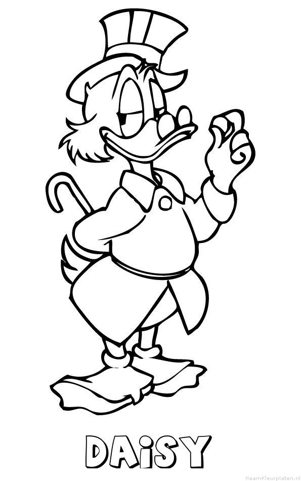 Daisy dagobert duck kleurplaat