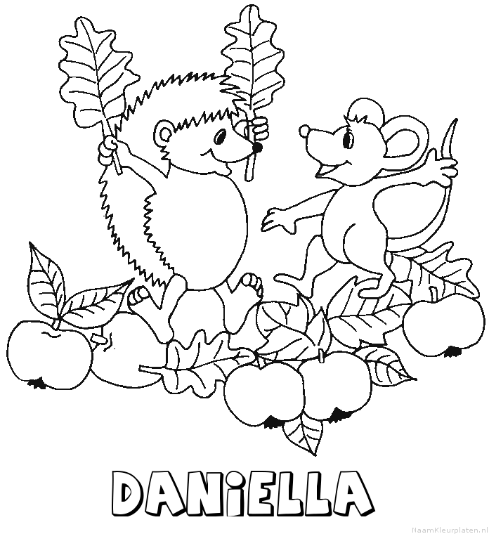 Daniella egel kleurplaat