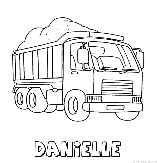 Danielle vrachtwagen kleurplaat
