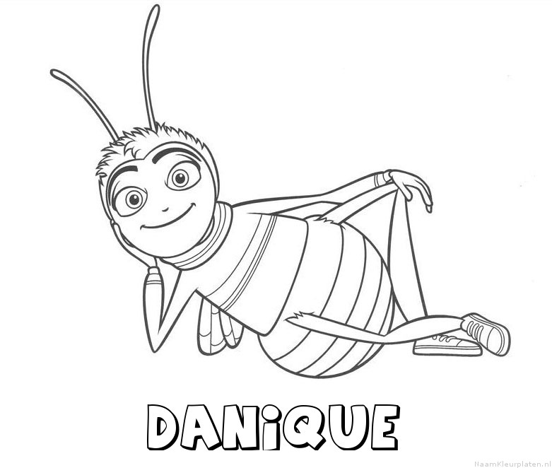 Danique bee movie kleurplaat