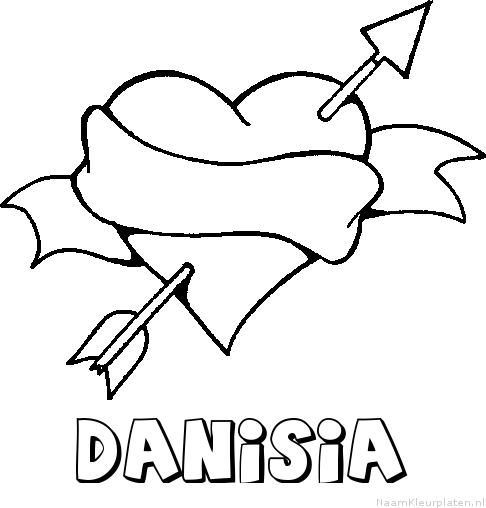 Danisia liefde kleurplaat