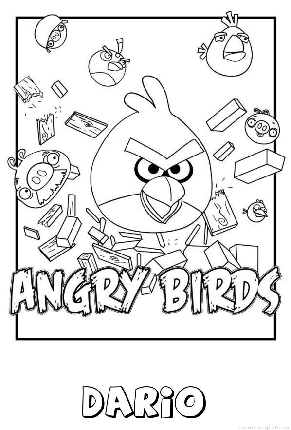 Dario angry birds kleurplaat