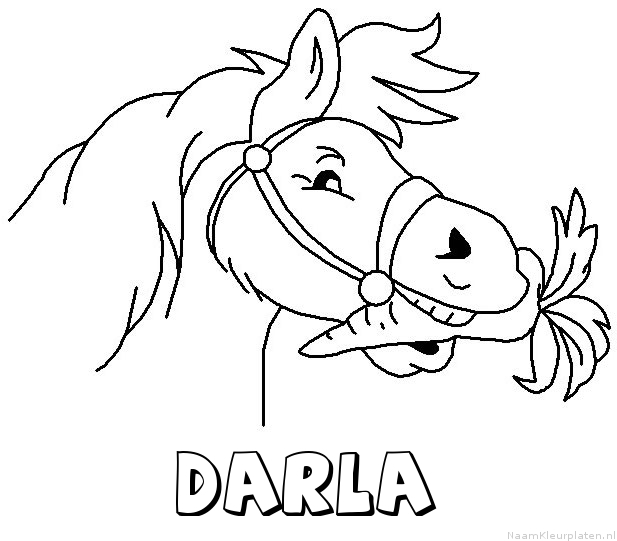 Darla paard van sinterklaas kleurplaat
