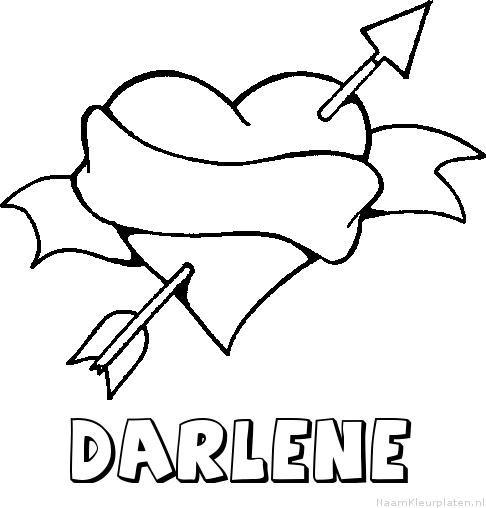 Darlene liefde kleurplaat