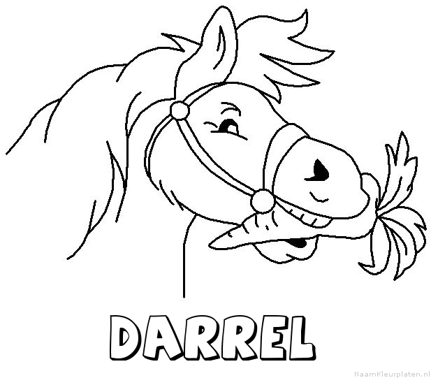 Darrel paard van sinterklaas kleurplaat