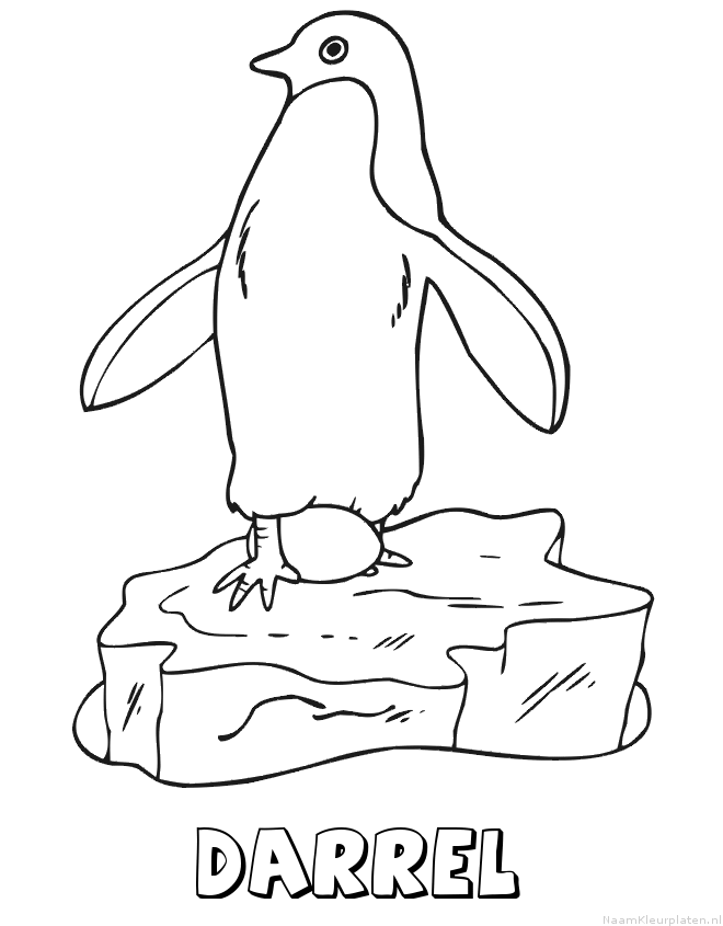 Darrel pinguin kleurplaat