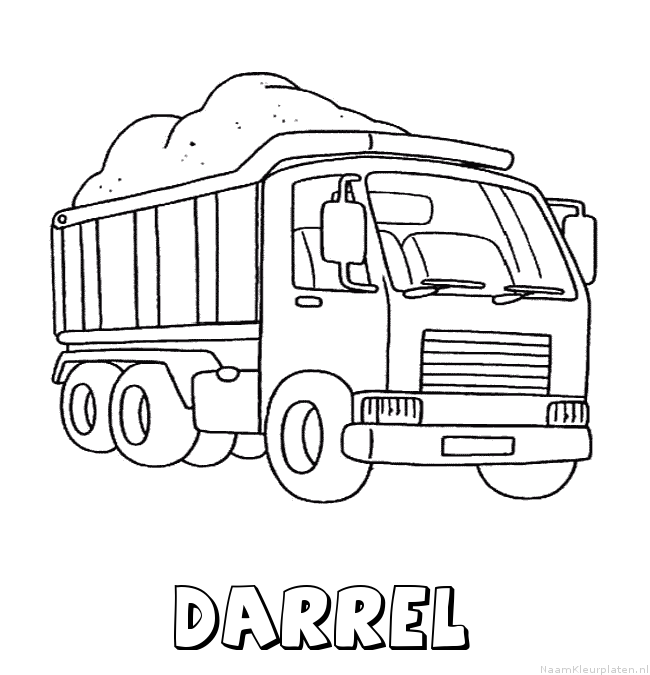 Darrel vrachtwagen kleurplaat
