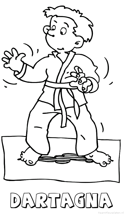 Dartagna judo kleurplaat