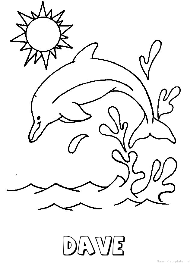 Dave dolfijn kleurplaat
