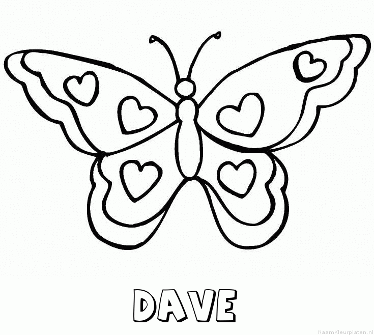 Dave vlinder hartjes
