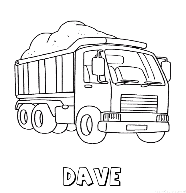 Dave vrachtwagen kleurplaat