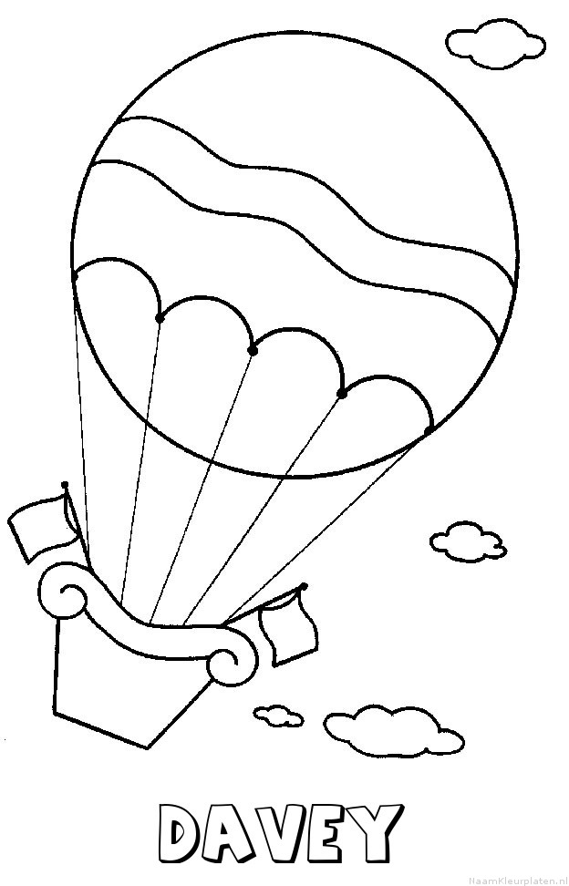 Davey luchtballon kleurplaat