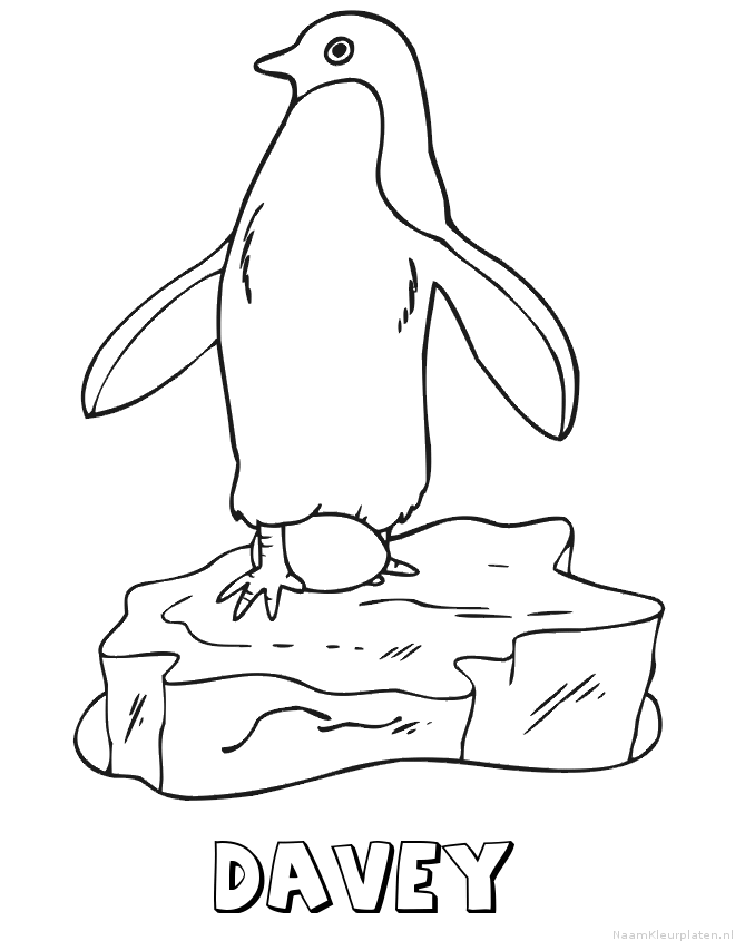 Davey pinguin kleurplaat