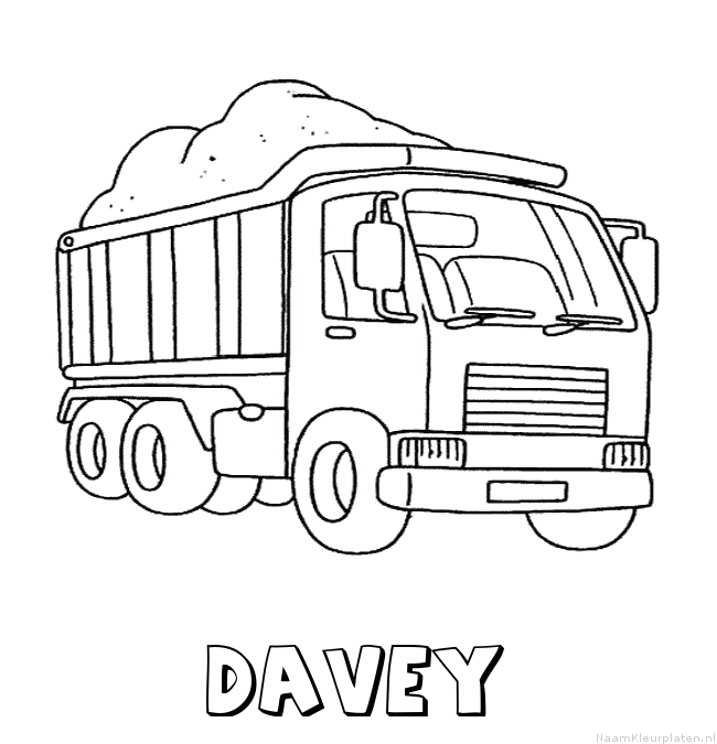 Davey vrachtwagen kleurplaat