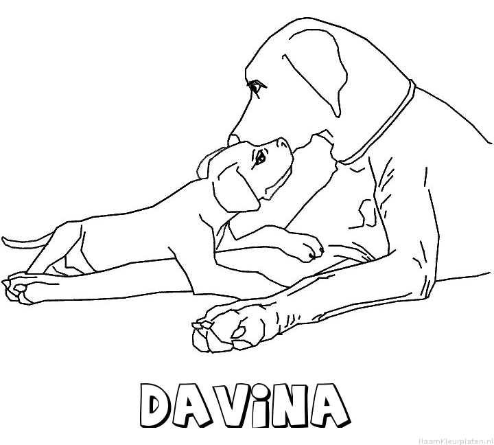 Davina hond puppy kleurplaat