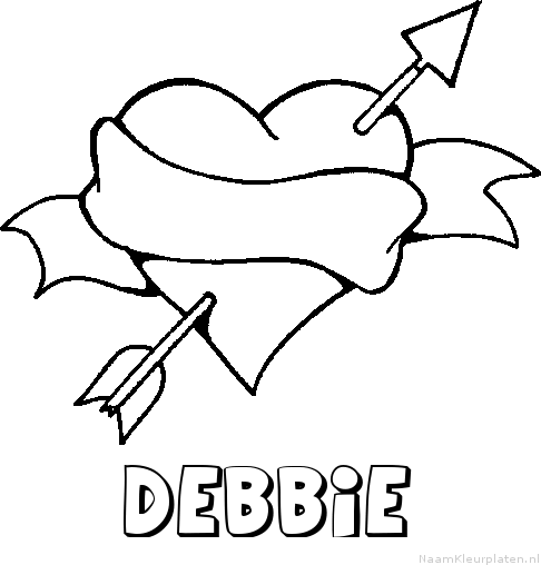 Debbie liefde kleurplaat