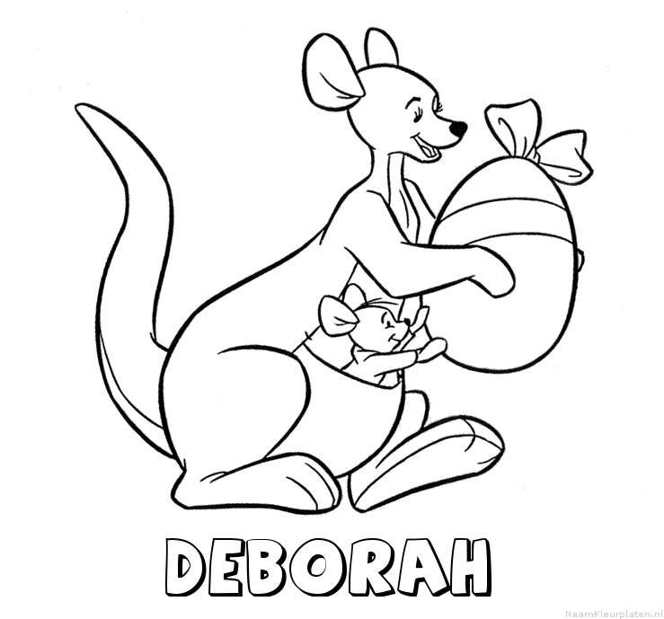 Deborah kangoeroe kleurplaat