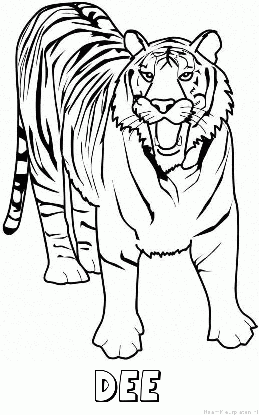 Dee tijger 2 kleurplaat