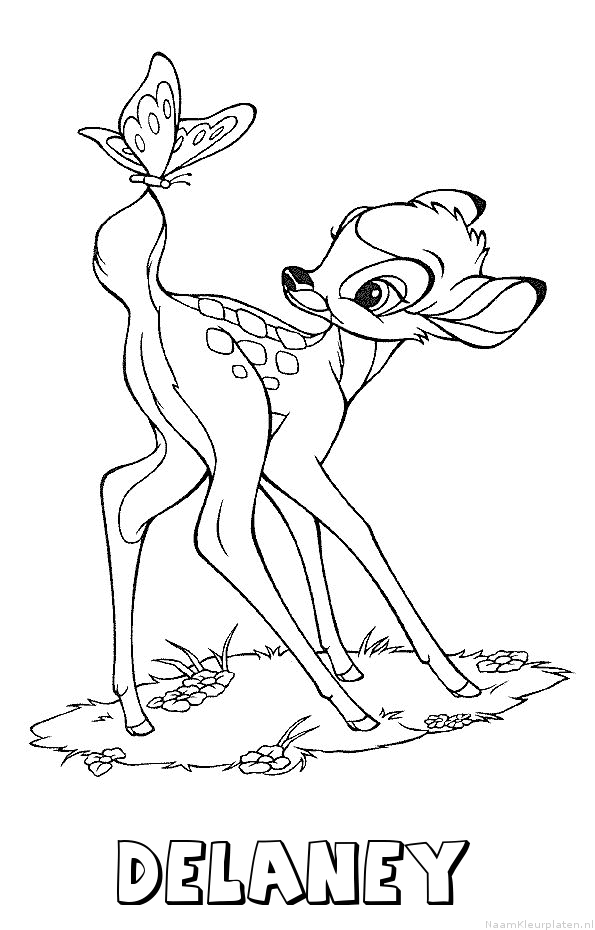 Delaney bambi kleurplaat