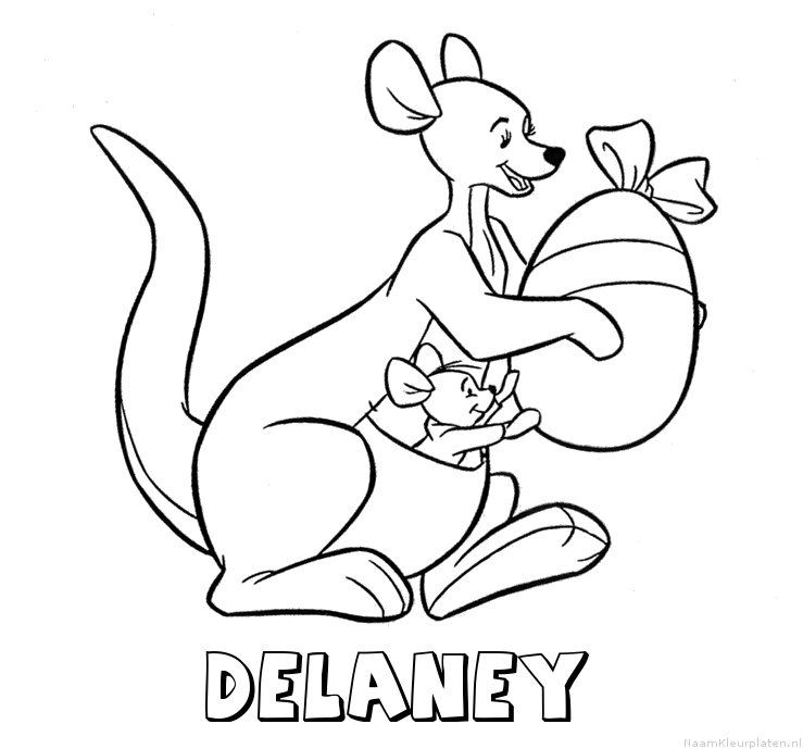 Delaney kangoeroe kleurplaat