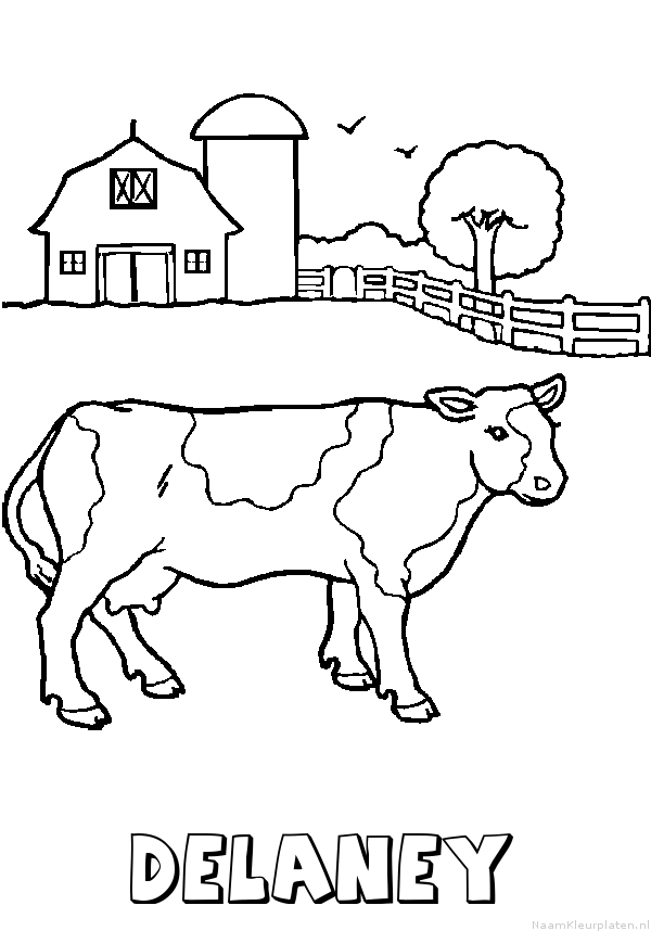 Delaney koe kleurplaat