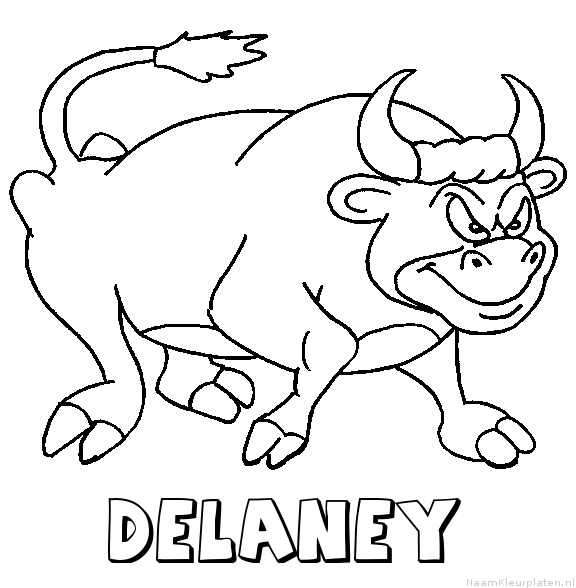 Delaney stier kleurplaat
