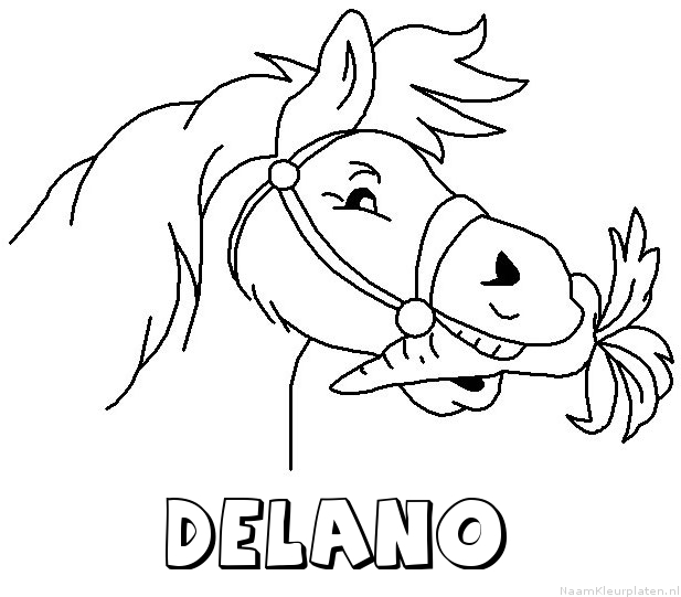 Delano paard van sinterklaas kleurplaat