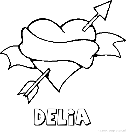 Delia liefde kleurplaat