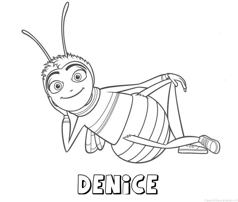 Denice bee movie kleurplaat