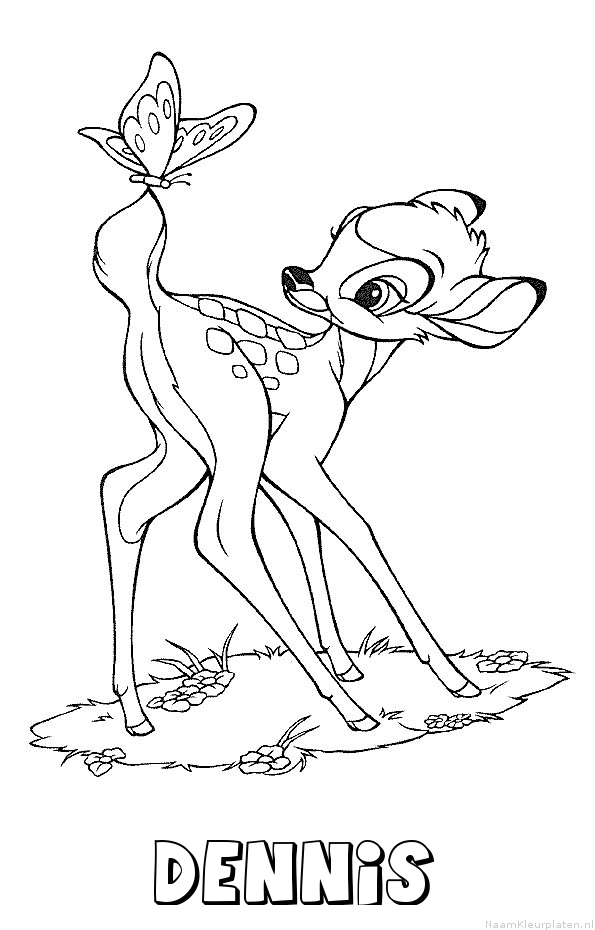 Dennis bambi kleurplaat