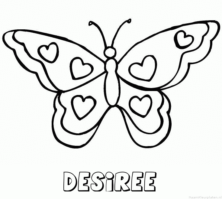Desiree vlinder hartjes