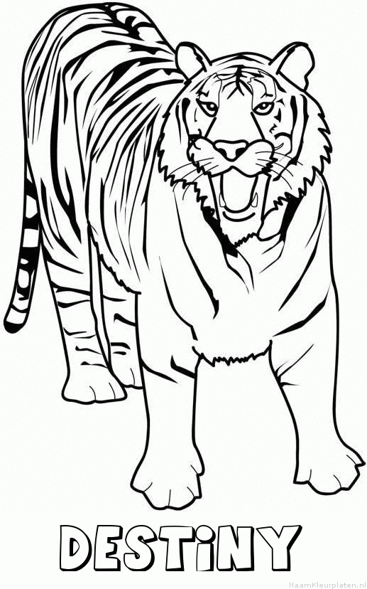 Destiny tijger 2 kleurplaat