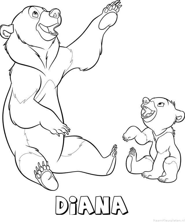 Diana brother bear kleurplaat