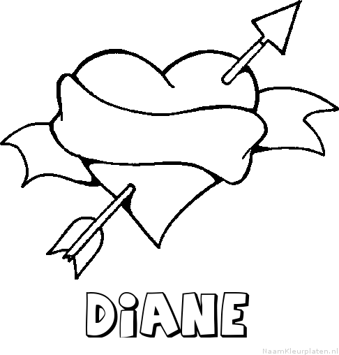 Diane liefde kleurplaat