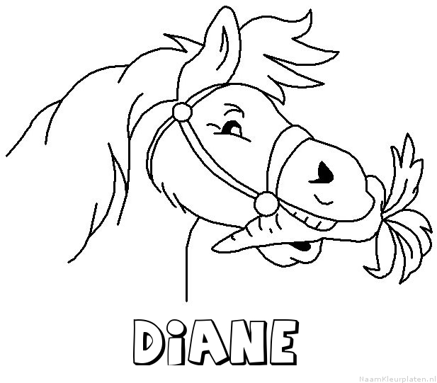 Diane paard van sinterklaas kleurplaat
