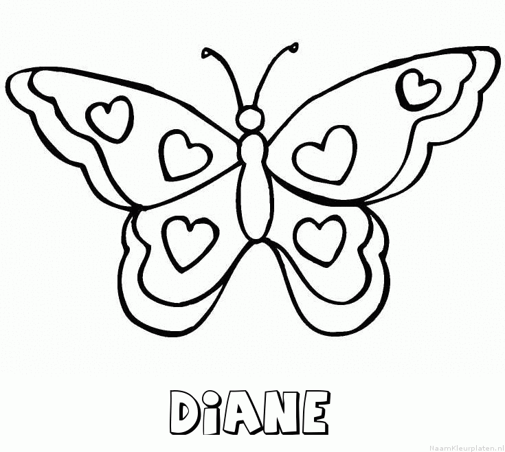 Diane vlinder hartjes