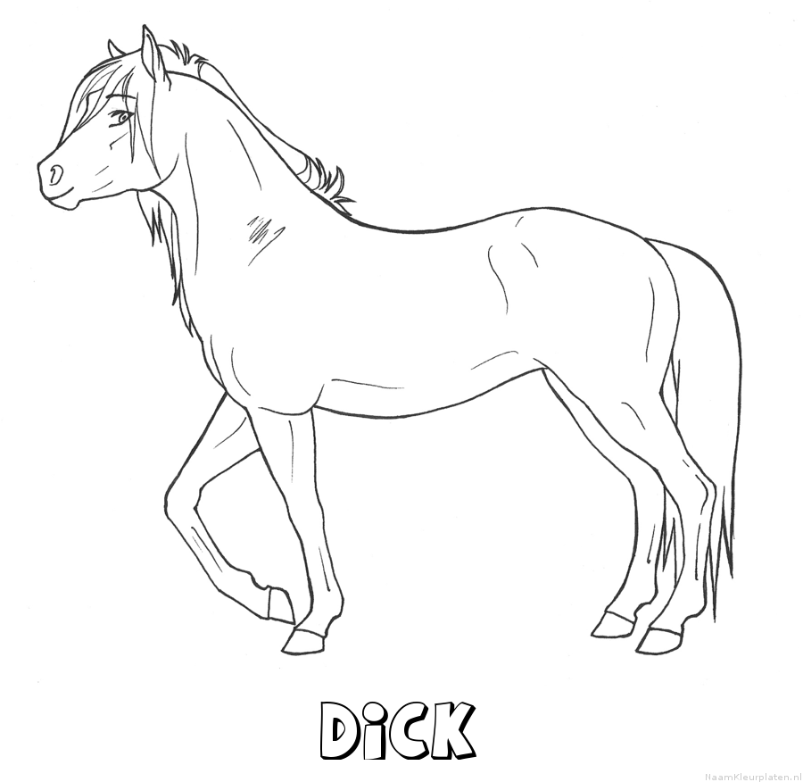 Dick paard kleurplaat
