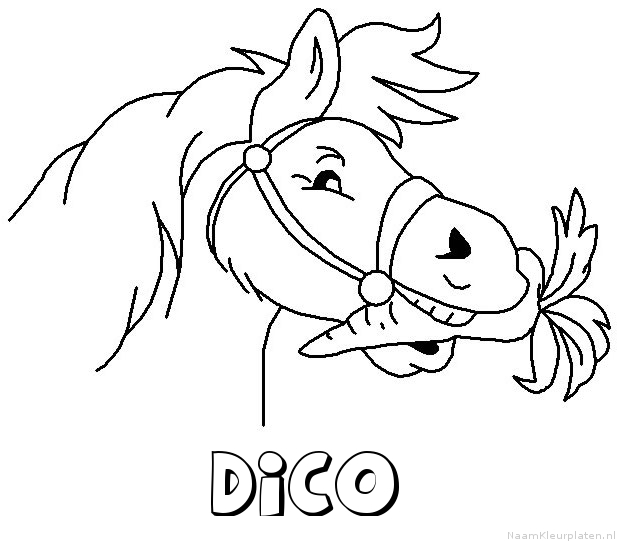Dico paard van sinterklaas kleurplaat
