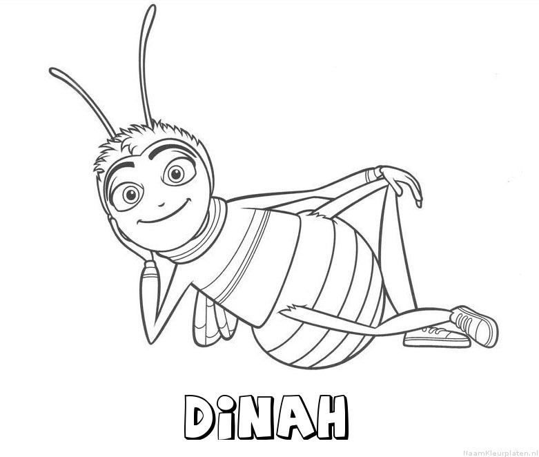 Dinah bee movie kleurplaat