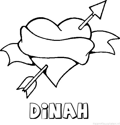 Dinah liefde kleurplaat